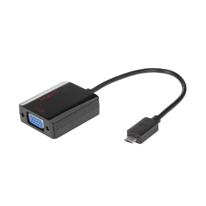 USB 2 0 Micro-USB Male Slimport To VGA 15pin Female 1080P адаптер конвертер сплиттер кабель провод для LG