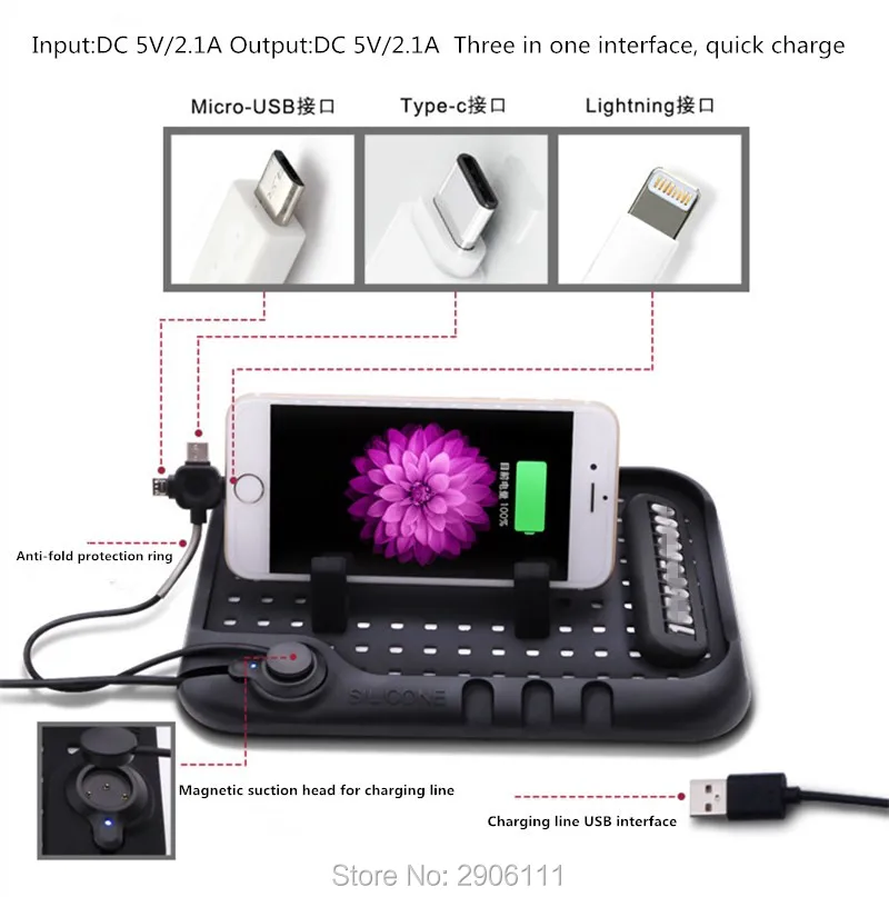 Автомобильные аксессуары Автомобильный держатель для телефона USB зарядка