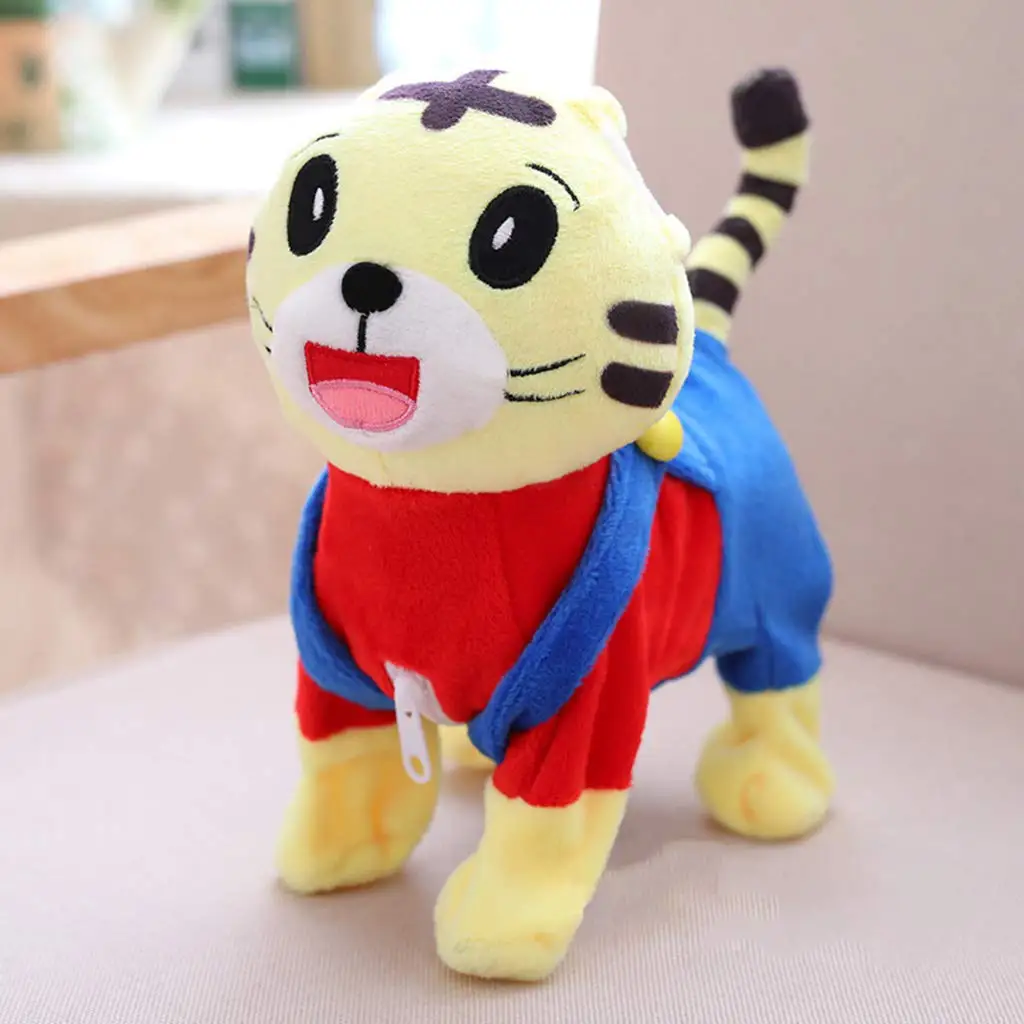 Electronic Plush Stuffed Tiger Doll Singing Walking Animal Toy Educational Toys Birthday Gift for Children Kids Toddler | Игрушки и