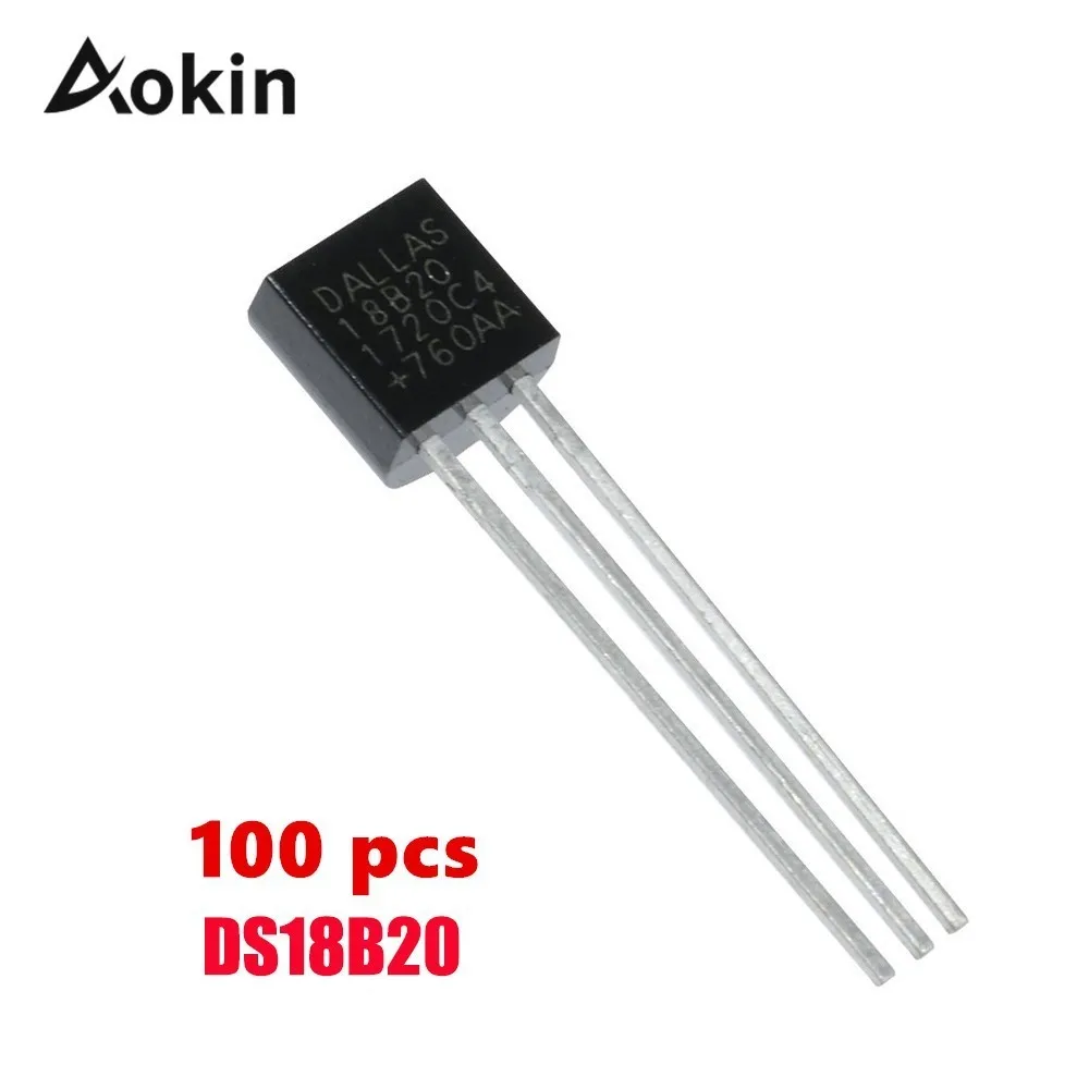 100 шт. 18B20 DS18B20 TO-92 3-х контактный провод для цифрового термометра Температура IC