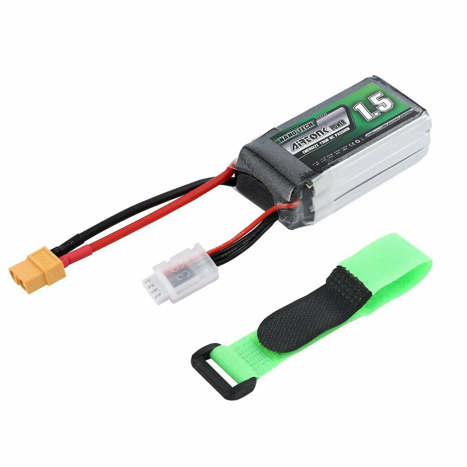Airtonk Power 11.1V 1500Mah 30C 3S 1P Lipo Battery Xt60 Plug For Rc Drone Car | Электроника