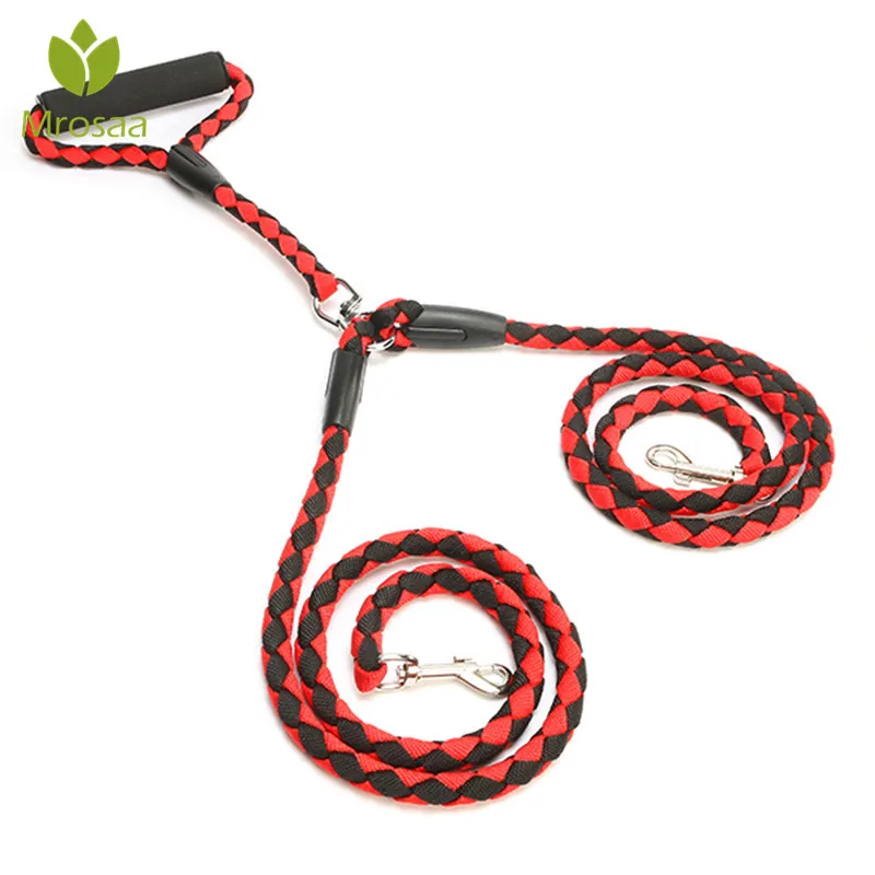 1 25 м для домашней собаки двойные поводок собак кошек нейлоновые поводки двух