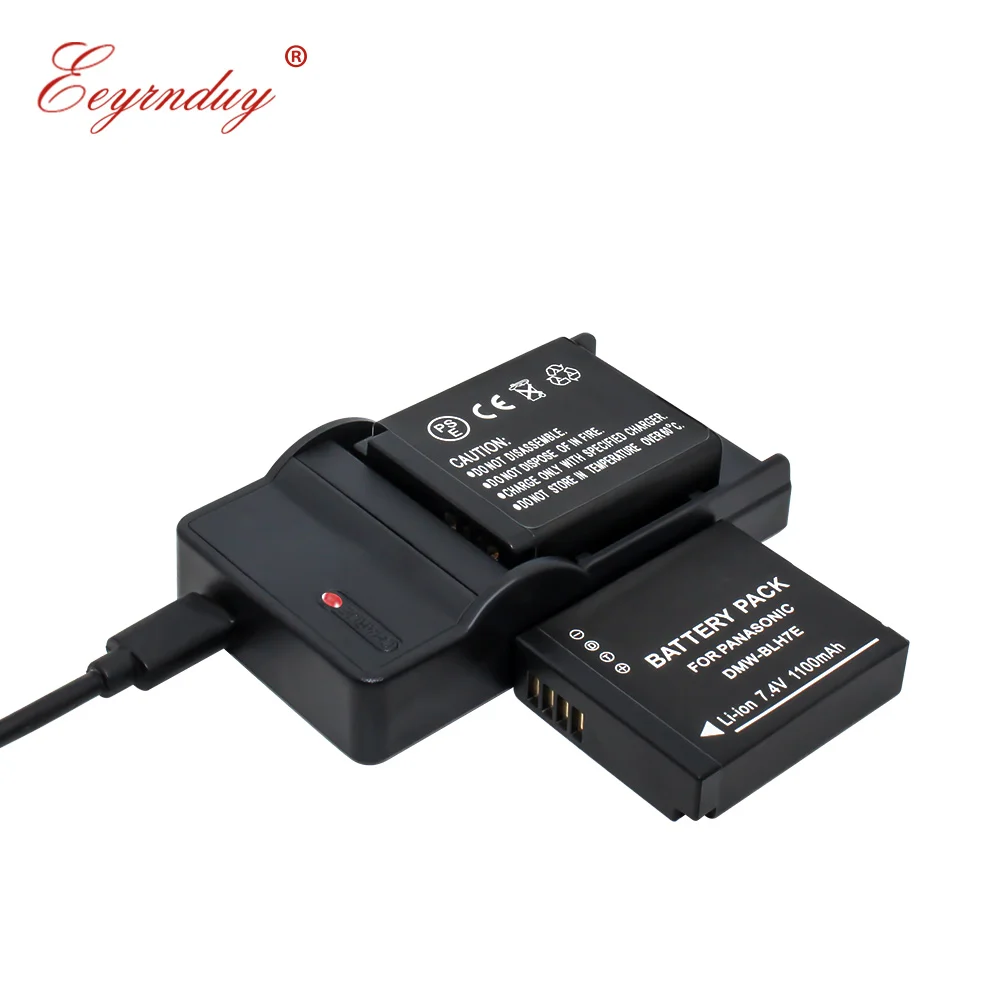 2 шт. зарядное устройство DMW BLH7 BLH7PP BLH7E для Panasonic Lumix DMC GM5 GF7 GF9|Цифровые аккумуляторы|