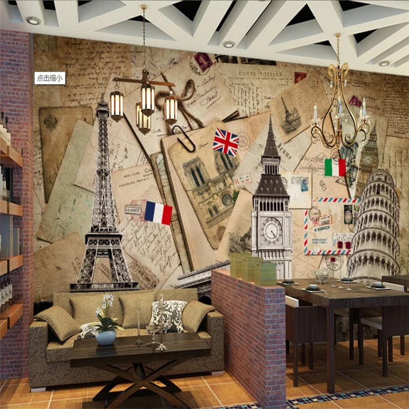 Beibehang Ретро архитектура Европейский фон настенный картина на заказ большие