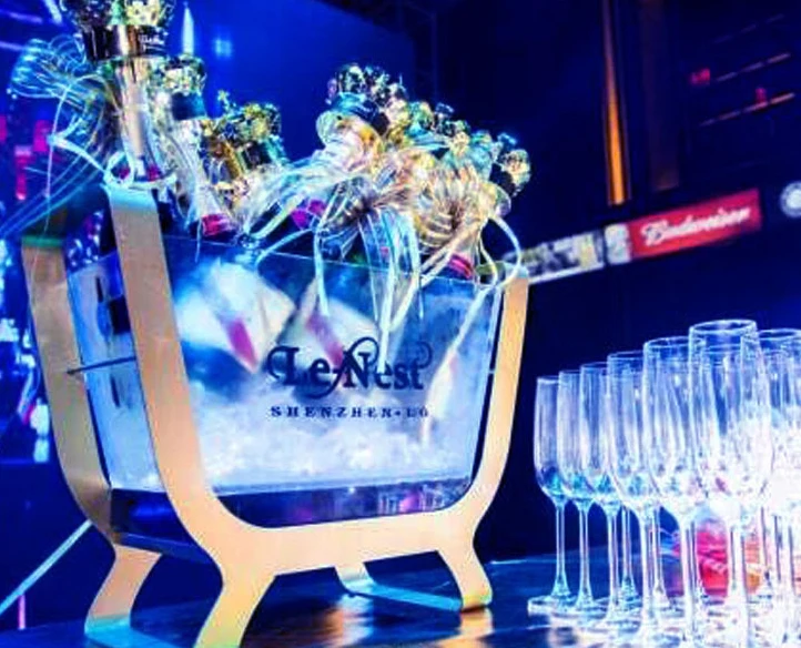 Wine Bottle Holder Chopeira Ice Bucket Guangdong Ming Led Charging Light Colorful Acrylic Small Champagne |