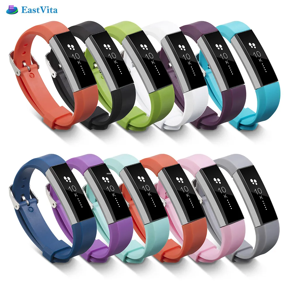 EastVita браслет TPE ремешок с безопасной быстрее Высокое качество металлическими