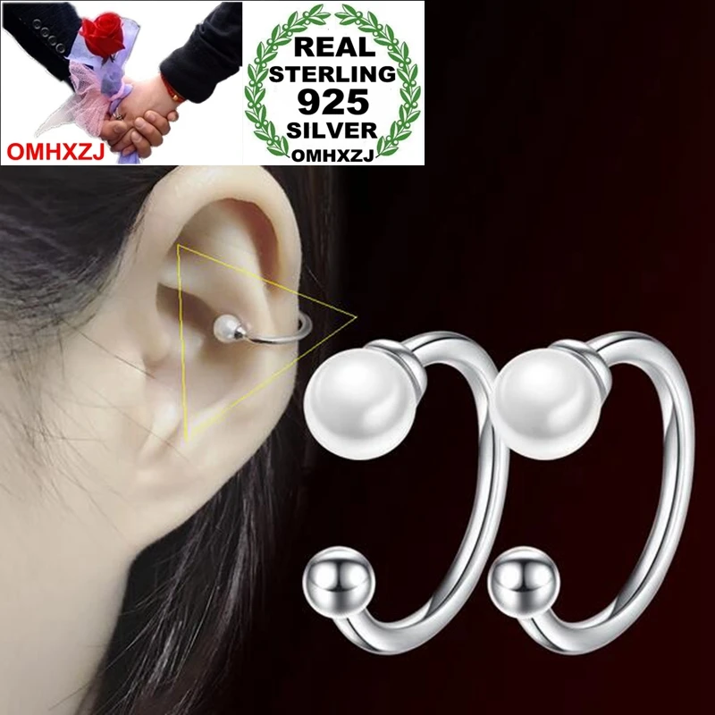 OMHXZJ Wholesale Sweet Cute Fashion OL Woman Girl Party Earrings Without Piercing No Pierced 925 Sterling Silver Ear Clip YS447 |