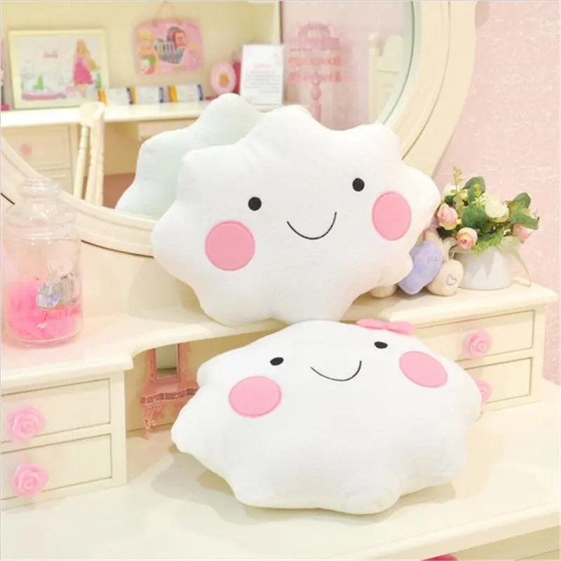 New Lovely White Cloud Cushion Plush Toy Pillow Back Throw Office Home Decor Cute Children Birthday ChristmasGift | Дом и сад