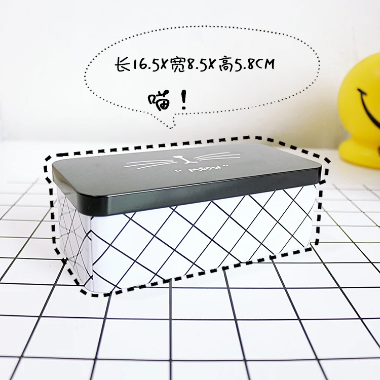 Корея кот черно-белый двойной ящик для хранения многофункциональный