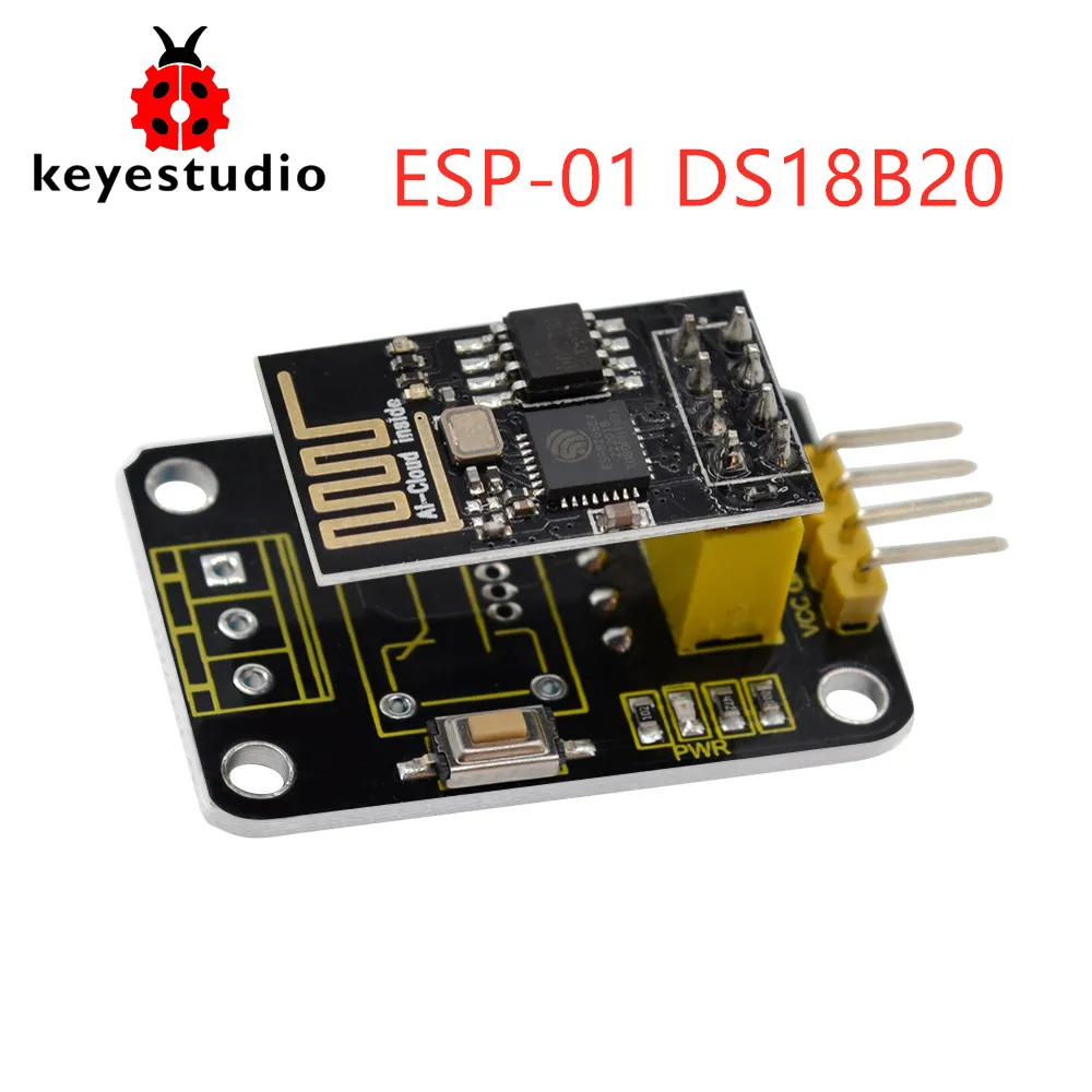 Keyestudio ESP-01 DS18B20 температурный модуль + ESP-8266 WIFI для Arduino UNO R3 | Электронные компоненты