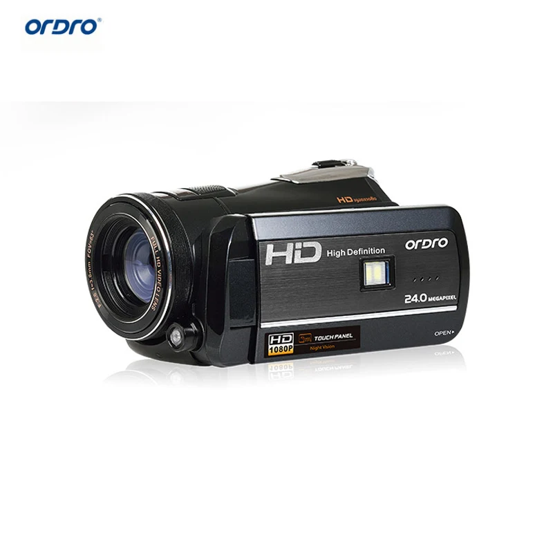 Ordro HDV D395 Цифровая видеокамера 1080 P Full HD 24MP 18x зум 3 0 &quotсенсорный экран Инфракрасный