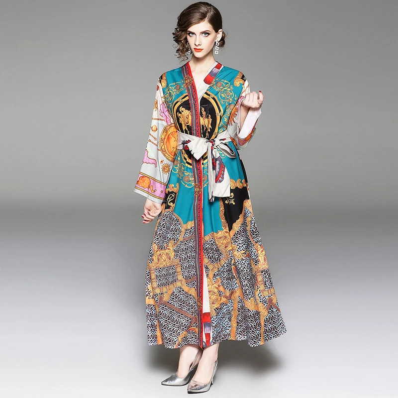 PADEGAO 2019 летняя одежда для женщин винтажное платье с v-образным вырезом и длинными