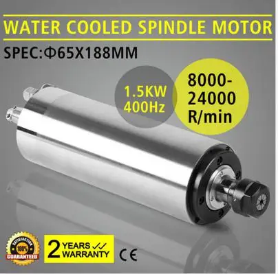 1.5KW WATER COOLED SPINDLE MOTOR ER11 MACH3 PWM COOLING 110V and 220V CNC | Инструменты