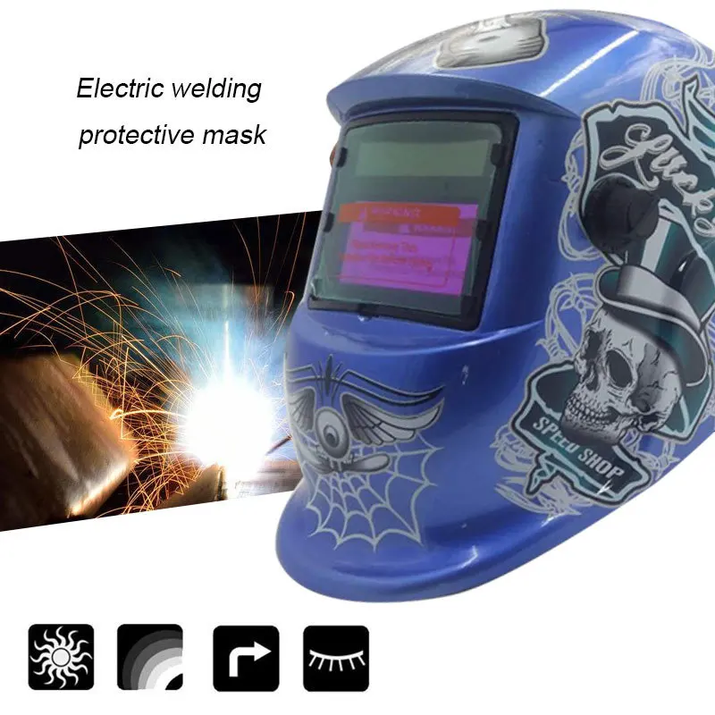 Solar Auto Darkening Electric Welding Mask/Helmet/Welder Cap/Welding Lens For Protective Helmet With Pirate Pattern | Инструменты