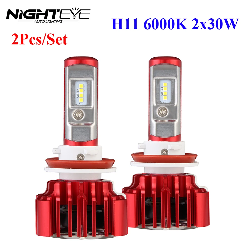 2 шт./пара H11 Светодиодный лампы для автомобильных фар автомобисветодиодный фары