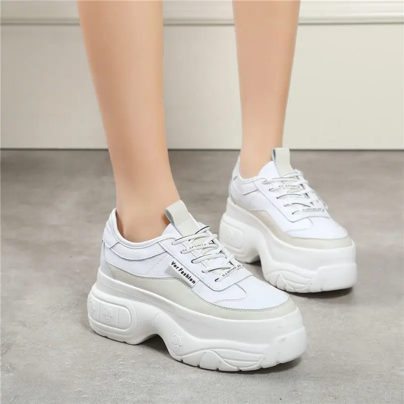 NAYIDUYUN Women Wedges Platform Oxfords Genuine Leather High Heels Party Pumps Shoes Lace Up Casual Black Red White | Обувь