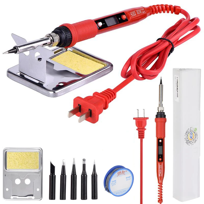 JCD Электрический паяльник с ЖК-дисплеем 220 В 110 в 80 Вт Регулируемая температура