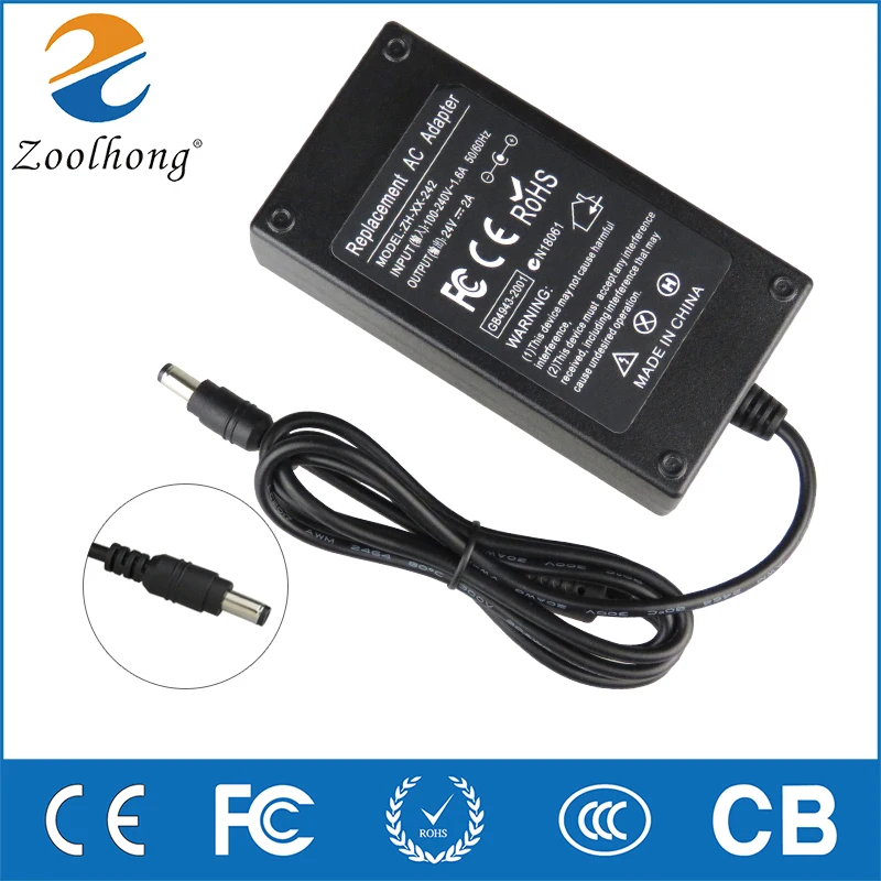 DC 24V 2A 3A led Adapter power supply input AC100-240V to output DC24V lamp Lighting Transformers |