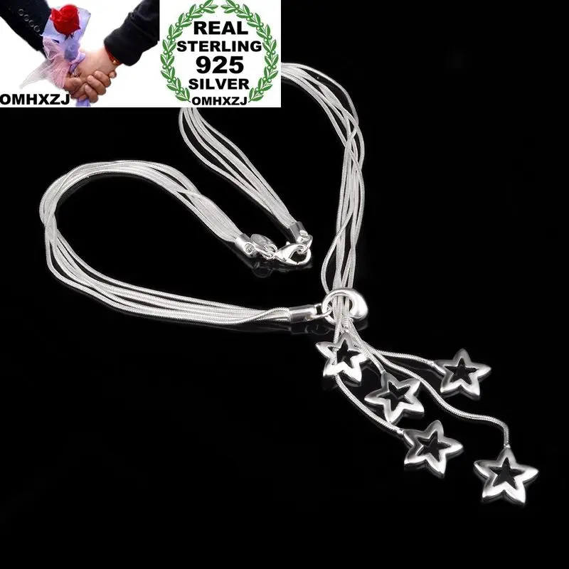 OMHXZJ оптовая продажа индивидуальный Модный женский подарок серебряная цепочка со