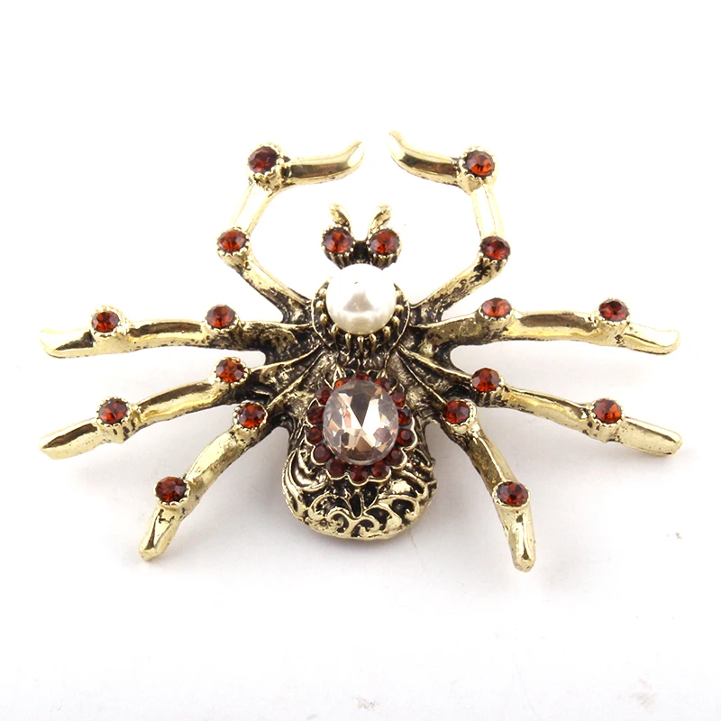 Модная женская Металлическая Брошь Стразы в виде животного