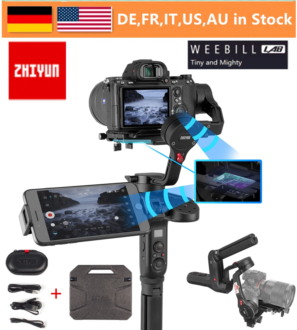 Zhiyun WEEBILL лаборатории 3 оси ручной карданный стабилизатор для почти все