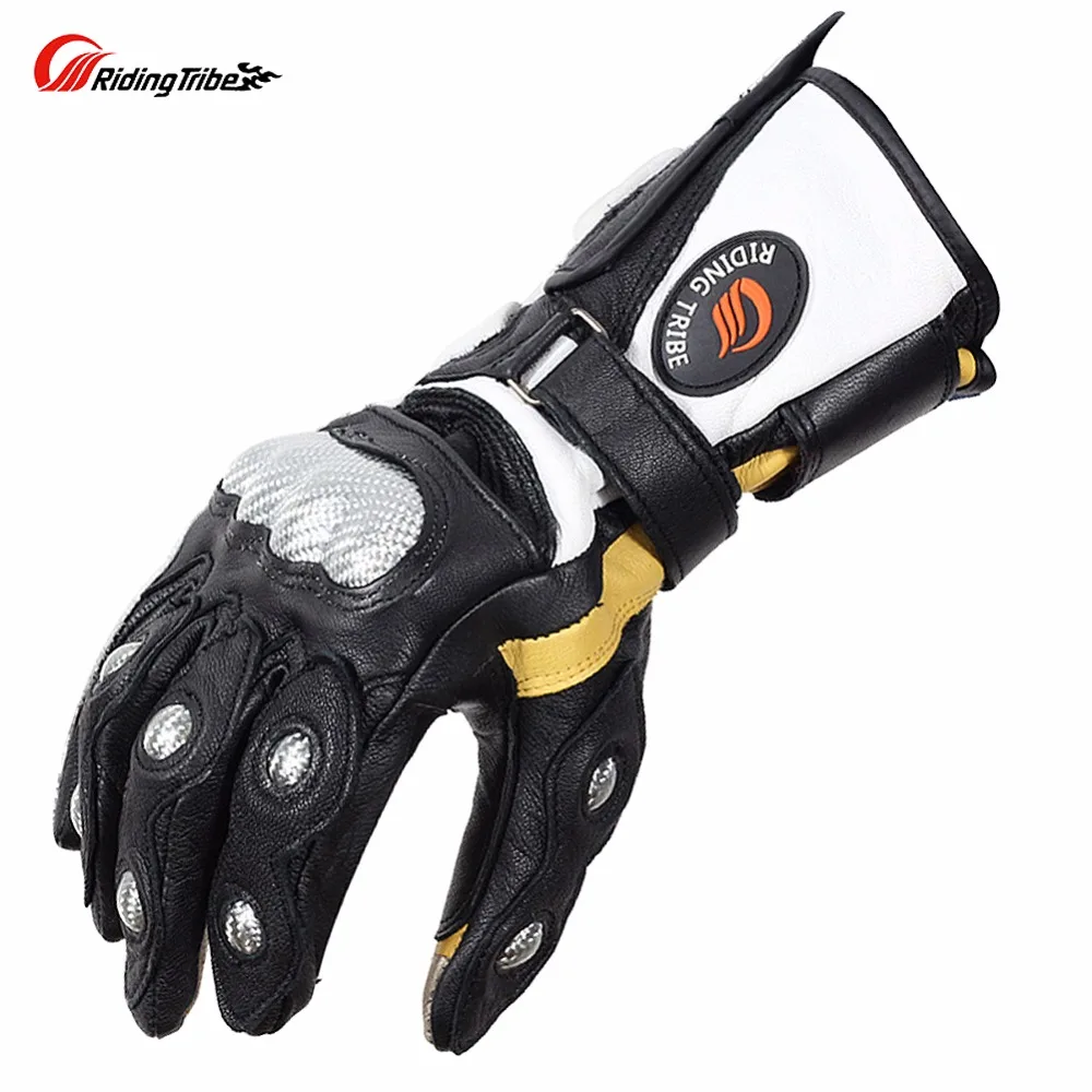 Езда племя Goatskin Мотоциклетные Перчатки из углеродного волокна Превосходная