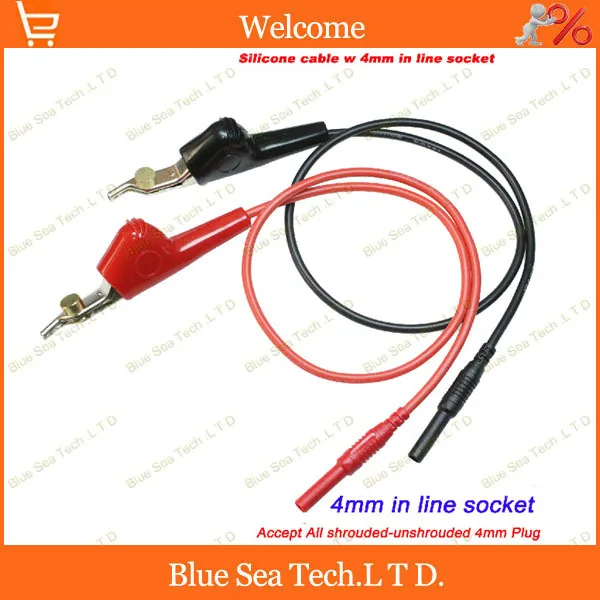 1 пара 0 5 м мультиметр тестовый зажим Тестовые провода прокол Зажимы с банановым