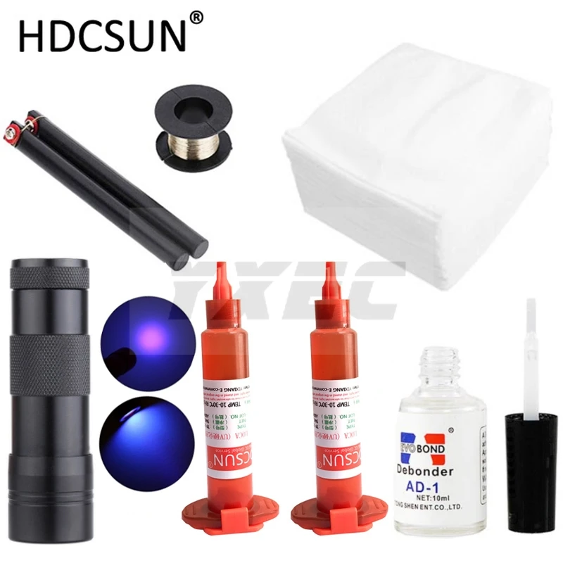 7 в 1 СВЕТОДИОДНЫЙ УФ-клей 5 мл + 9 светодиодов | Строительство и ремонт