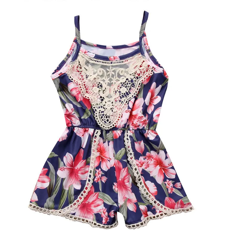 Детский кружевной комбинезон на бретельках без рукавов | Мать и ребенок