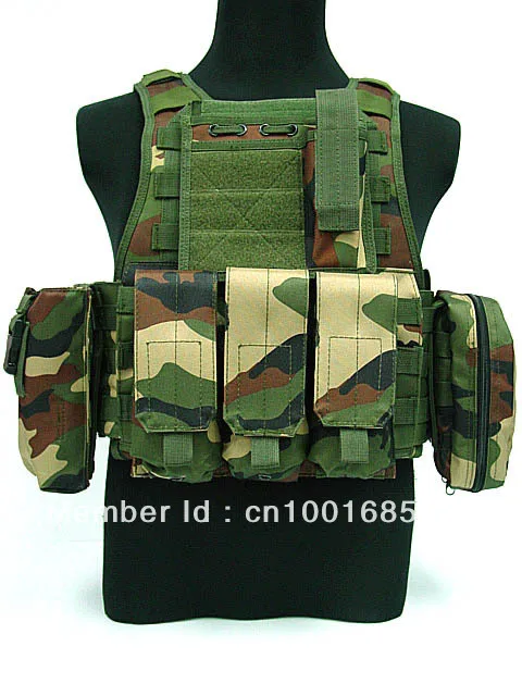 USMC MOD Molle Assault Plate Carrier Vest Camo Woodland |