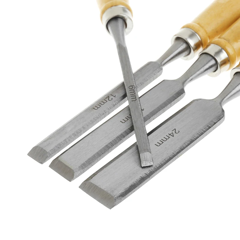 4Pcs/Set Wood Sculpture Flat Chisel DIY Woodworking Hand Tool |