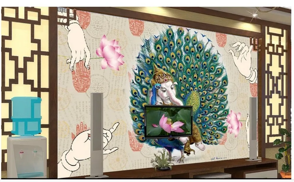 Пользовательские 3d фото настенные фрески обои Юго-Восточная Азия индийский