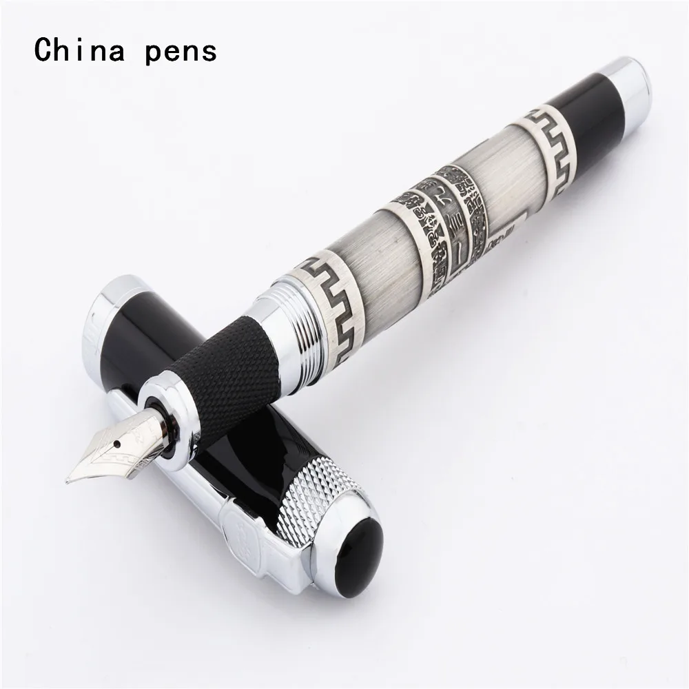 Перьевая ручка JINHAO серебро 189 пробы вес девять слов | Канцтовары для офиса и дома