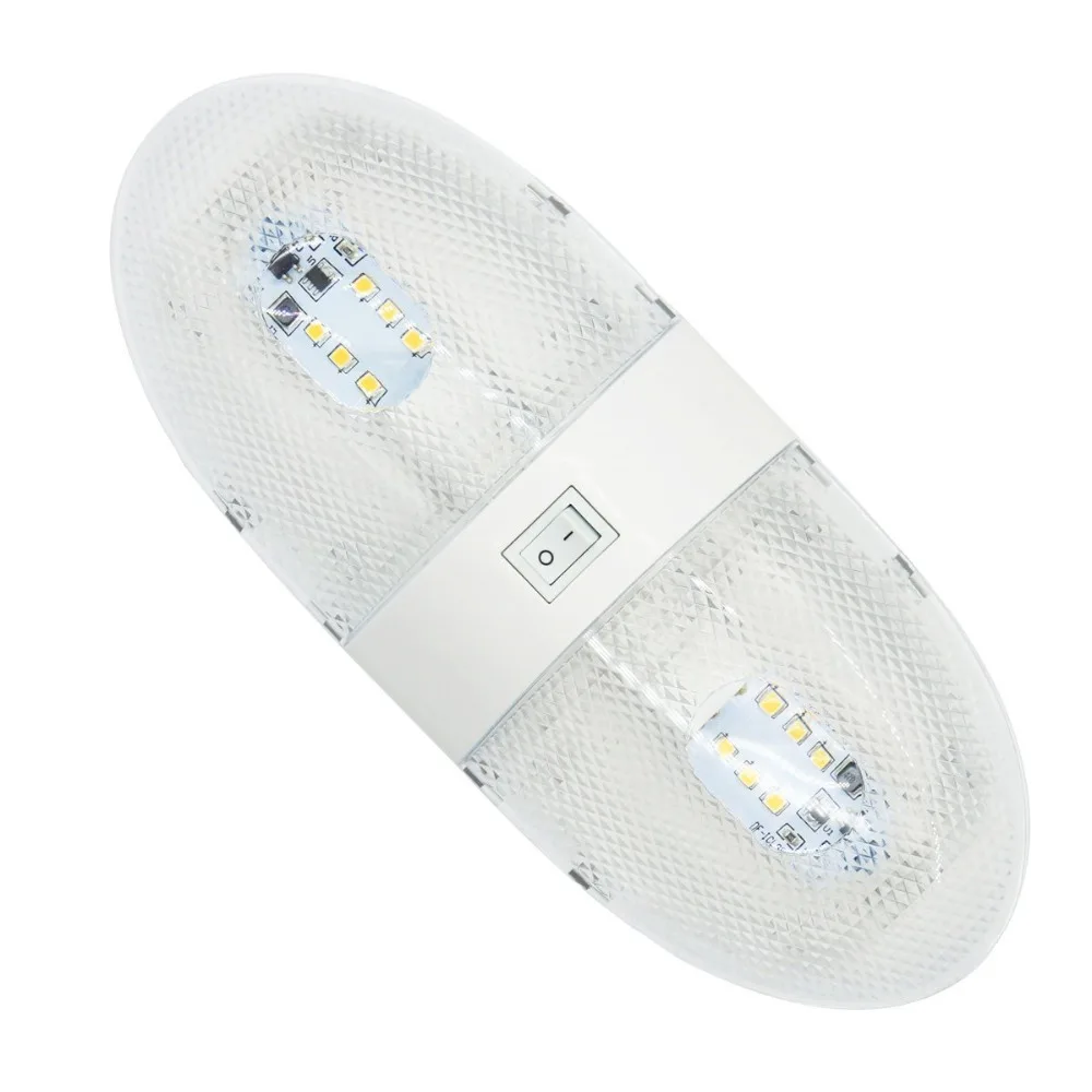 Двойной светодиодный светильник для домов на колесах с переключателем ВКЛ./ВЫКЛ.