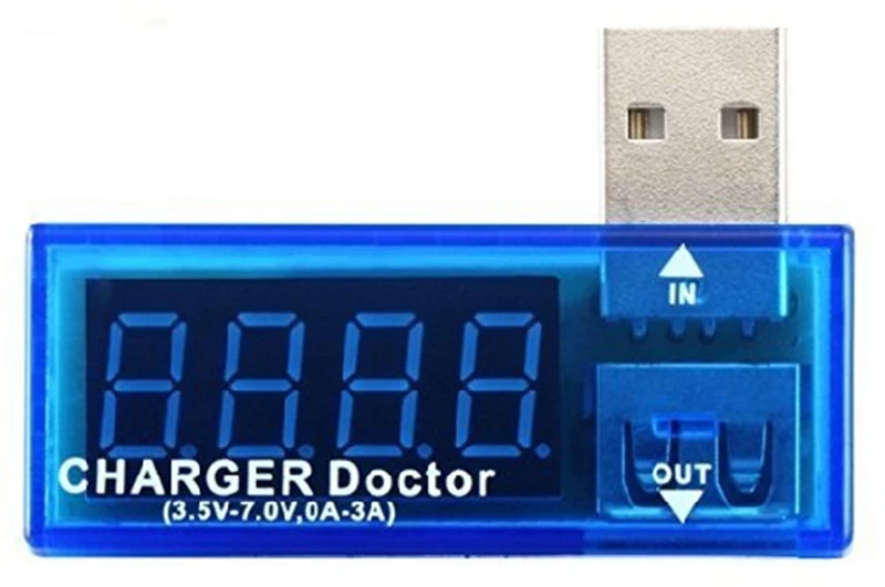 Digital USB Mobile Power charging current voltage Tester Meter Mini charger doctor voltmeter ammeter | Электронные компоненты и