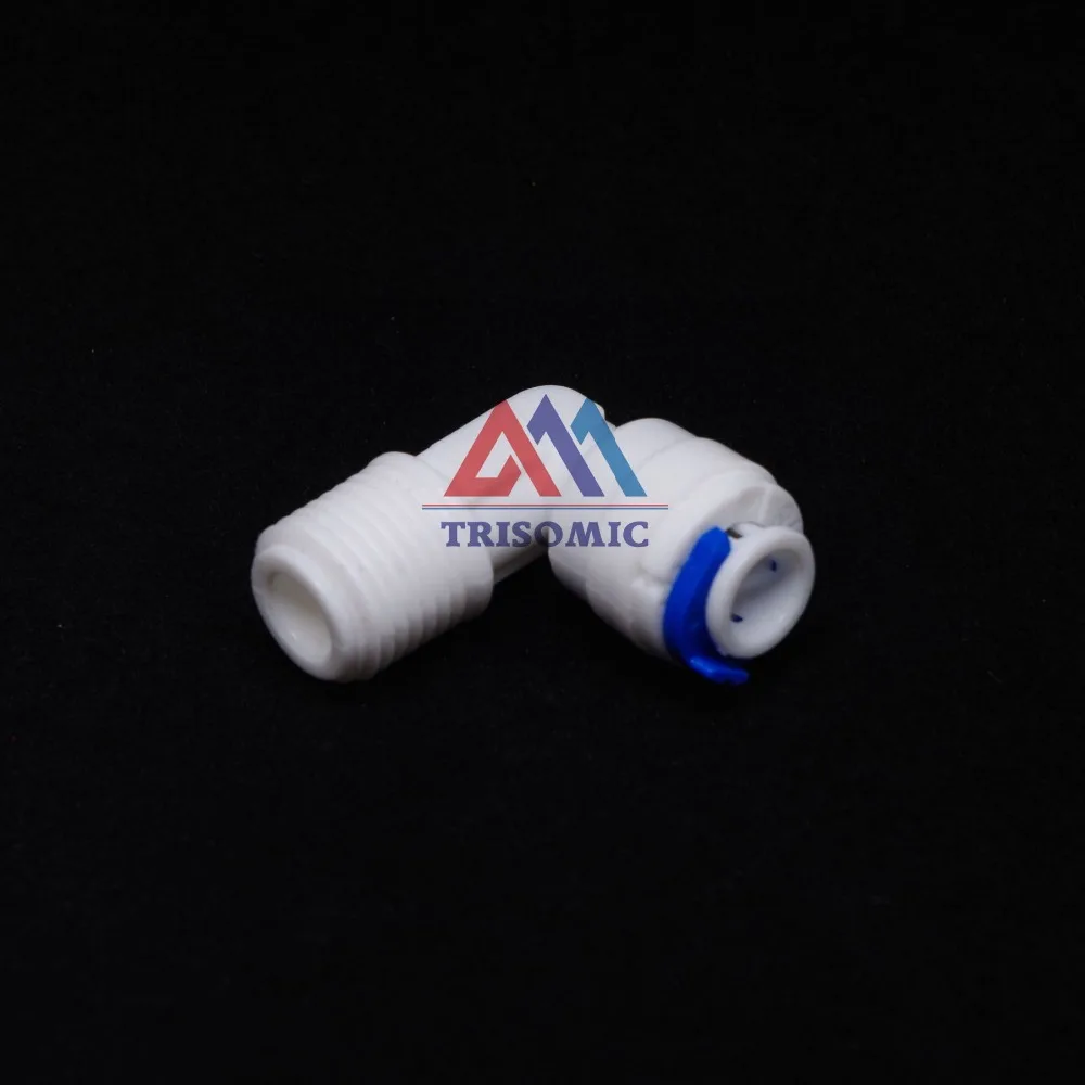 Колено 1/4 &quotOD трубка быстрой толкательной-1/4&quot Мужской фитинг соединения