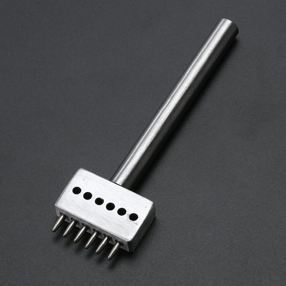 1 шт. 2/4/6 зубец кожаное ремесло набор кожаный Перфоратор Инструмент 4 мм Круглый