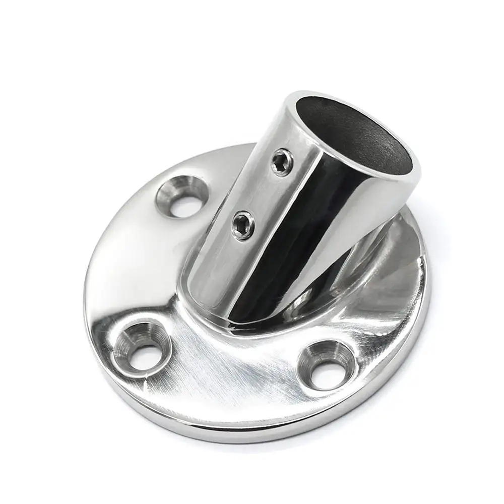 316 нержавеющая сталь 45 градусов лодка палуба поручень фитинг круглое основание