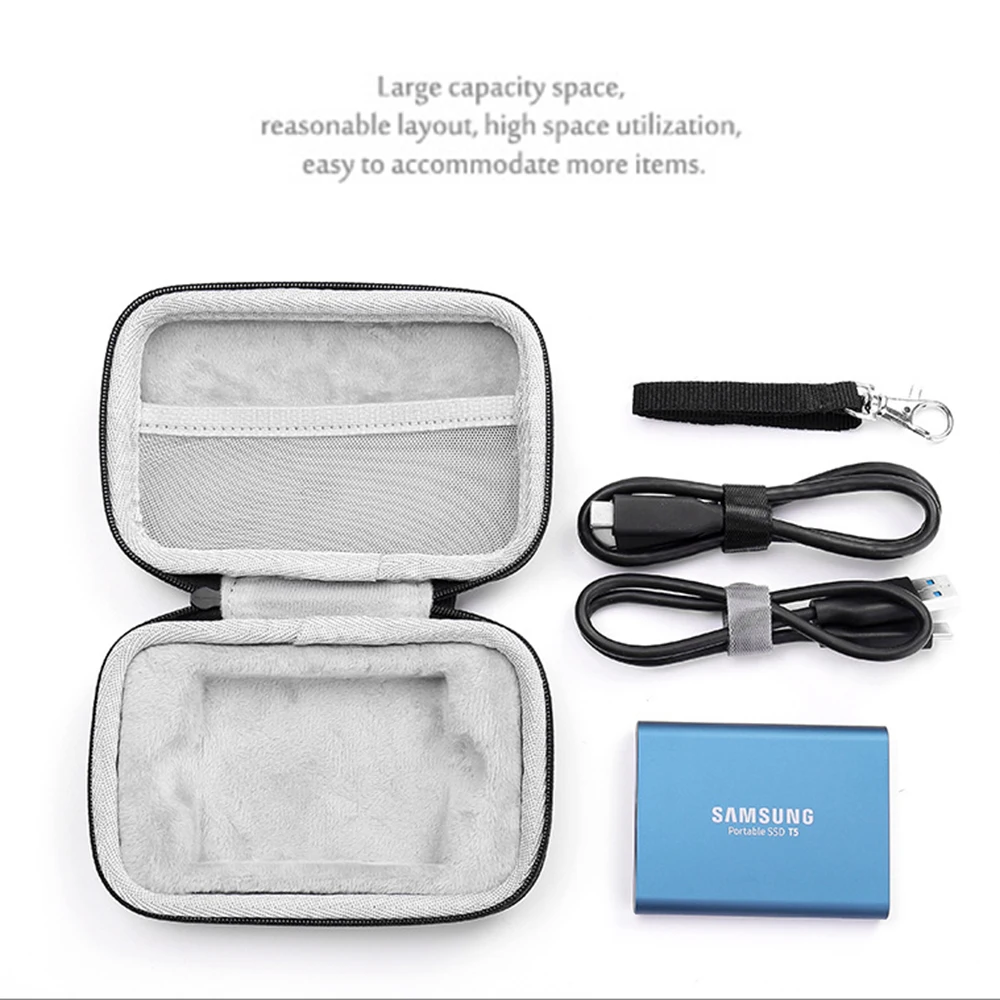 Новейший жесткий чехол EVA для переноски Samsung T5/T3/T1 Портативный 250 ГБ 500 ТБ 2 SSD