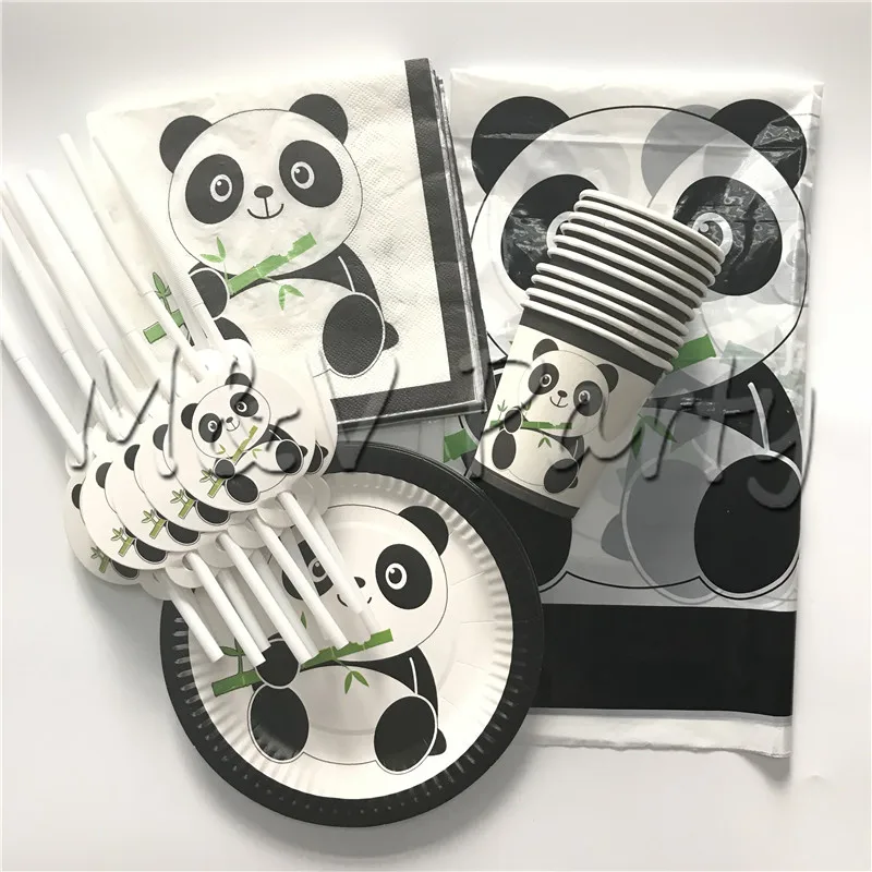 51 шт./лот мультяшная панда тематическая вечеринка на день рождения одноразовая