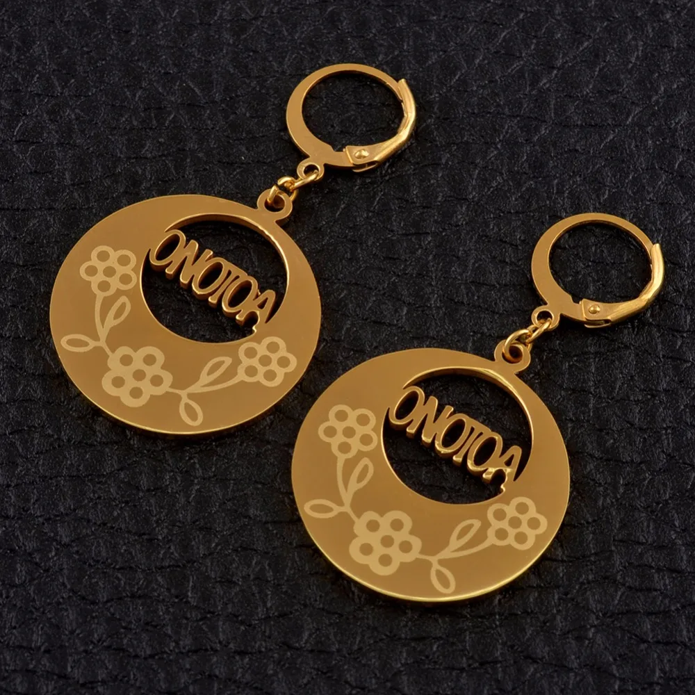 Серьги Anniyo из нержавеющей стали ONOTOA Atoll для женщин и девочек ювелирные изделия