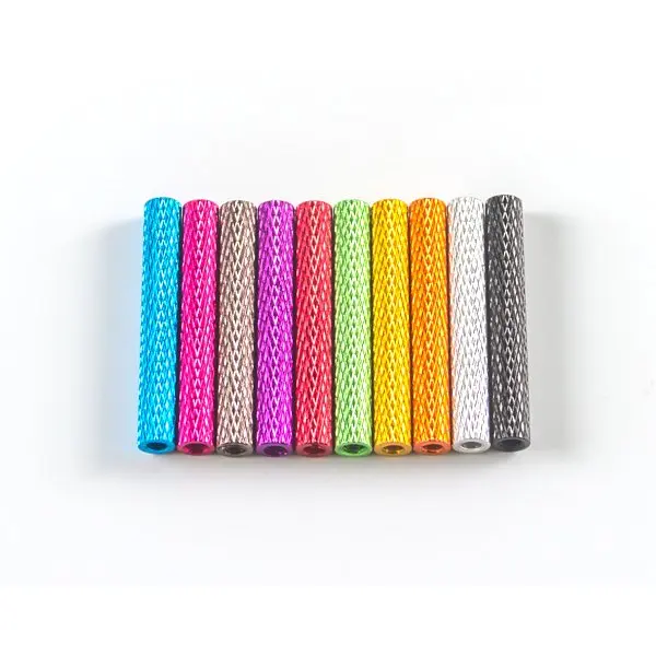 Многоцветный 6061 алюминиевый сплав M3 * 35 мм накатанный противостояний 10 шт. розово