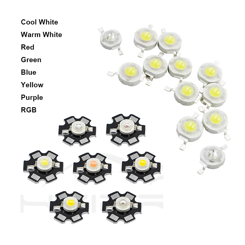 10/50 шт в наборе с кулоном виде звезды печатных плат Мощность 3 Вт светильник