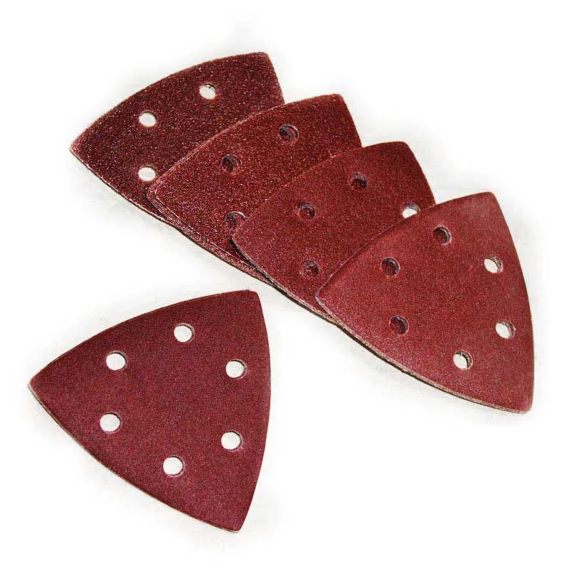 25pcs Delta Sander Sandpaper Aluminum Oxide Grit 60 to 240 Hook Loop Woodworking Abrasive Tools Triangle Sanding Paper Disc | Инструменты