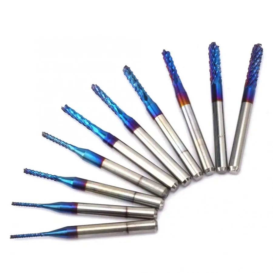 10 шт. Карбид фрезы для резки синяя Кукуруза конец фрезировачный станок