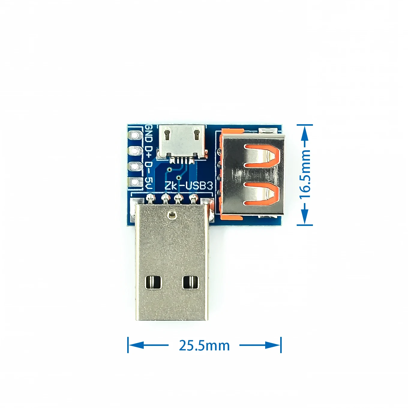 USB Converter Standard Female to Male Micro 4P Terminal Adapter Board 2.54mm | Электронные компоненты и