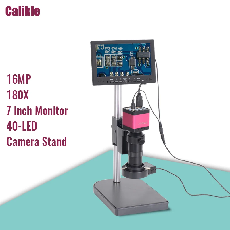 16MP HDMI USB электронный промышленный микроскоп камера 100X зум C-mount объектив 7 &quotHDMI