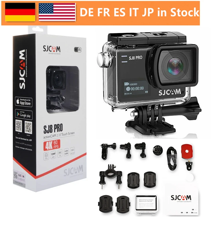 Экшпосылка-камера SJCAM SJ8 Pro 1296P 4K 30 кадров в секунду/60 секунду | Электроника