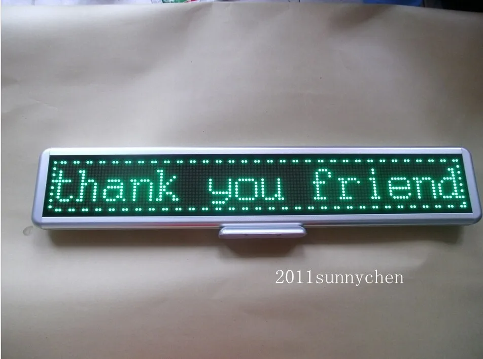 Green Programmable LED Moving Scrolling Message Display Sign Board 21&quotx4&quot |