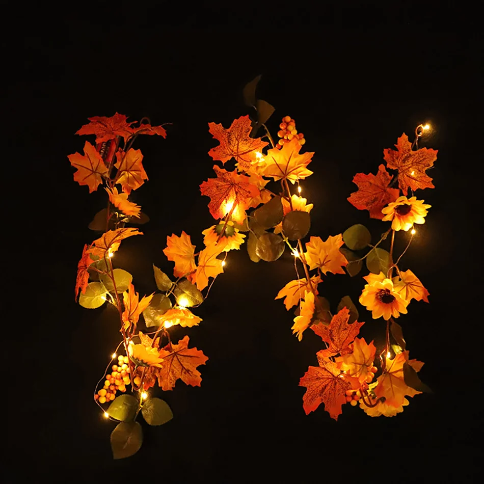 Подсолнух кленовый лист световая гирлянда для торгового